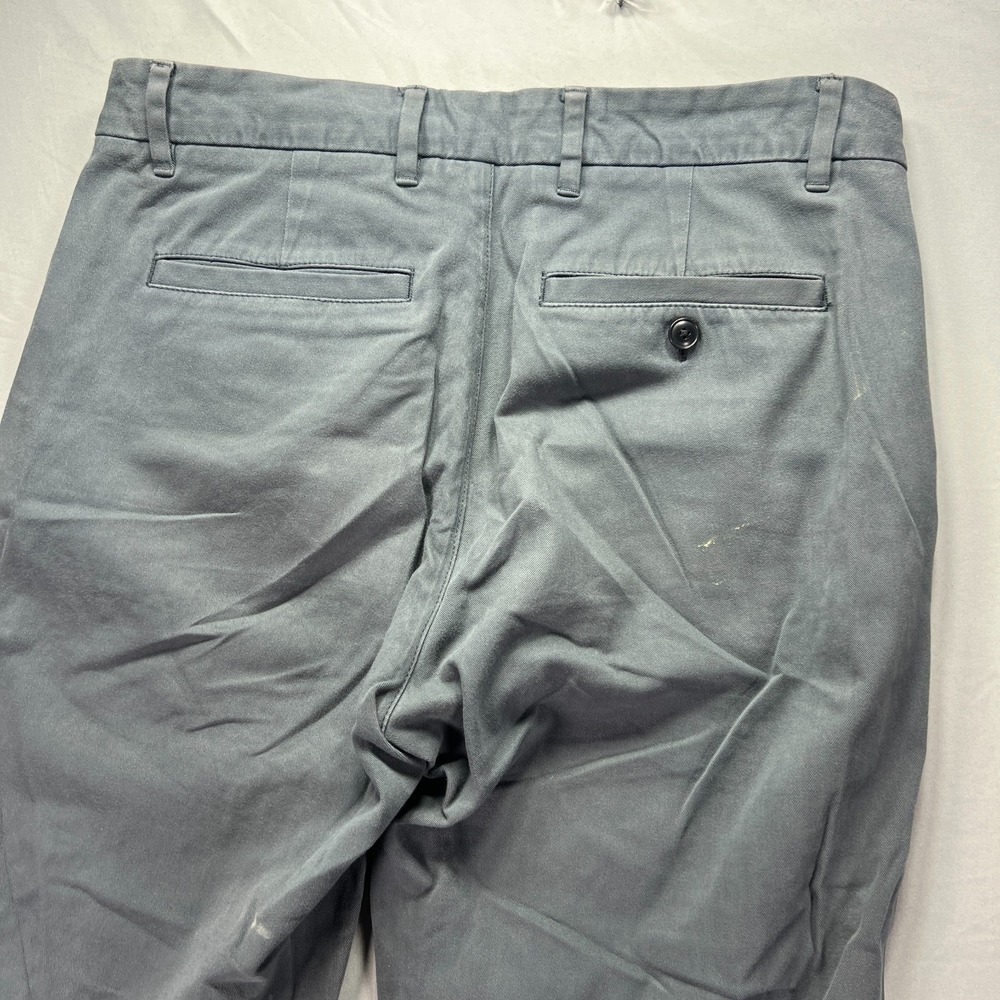 Everlane Uniform Pants Mens 30x34 (Fits 30x32) Gray Slim Fit Chino Workwear - Picture 3 of 9